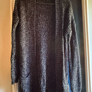 Express Black and Gray Women's Cardigan